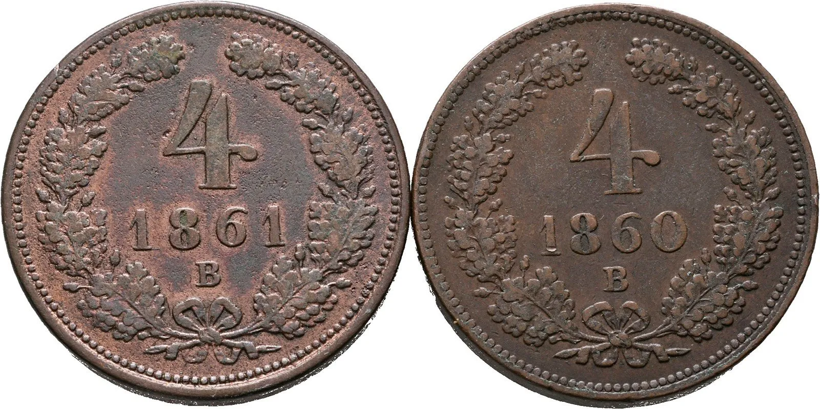 Rakouská a spolková měna, 1857 - 1892 — 1