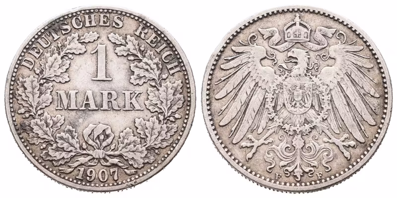 Německé císařství, 1 Marka 1907 F