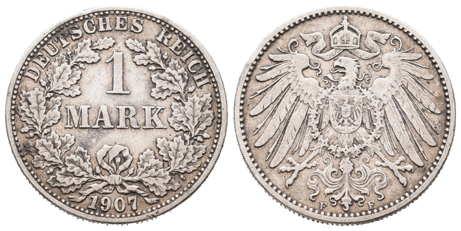 Německé císařství, 1 Marka 1907 F