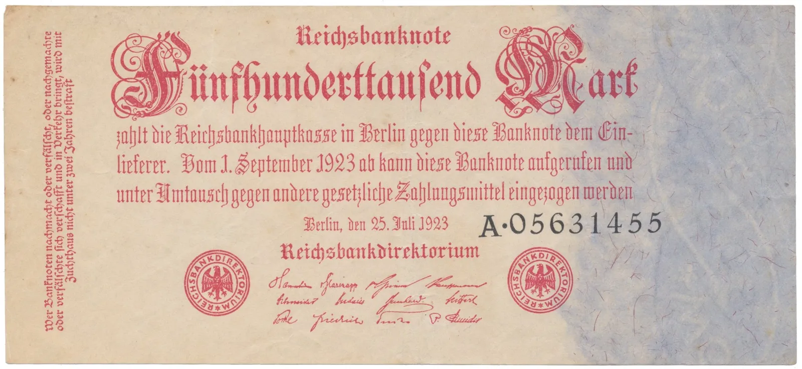 Německo, 500 000 Mark 1923, Ro.91a