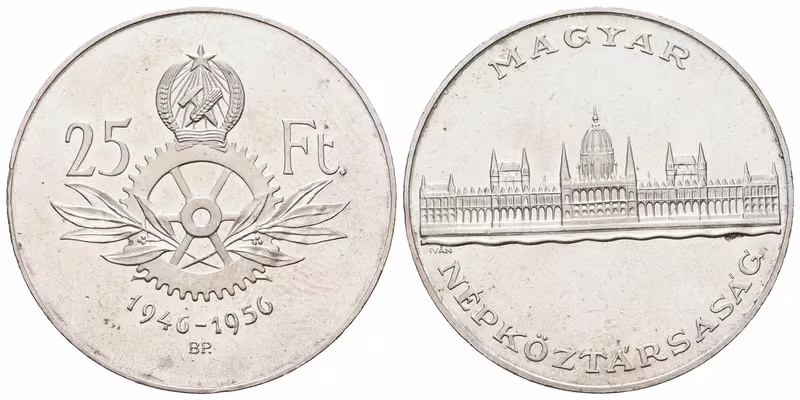 Maďarsko, 25 Forint 1956