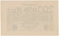 Německo, 200 000 Mark 1923, Ro.99b - fotografie 2