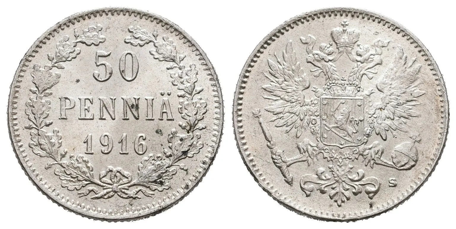 Finsko pod Ruskem, 50 Penniä 1916