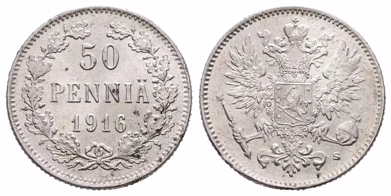Finsko pod Ruskem, 50 Penniä 1916