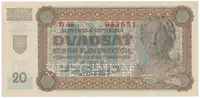 20 Koruna 1942, série Ti 30, Hej.53a2.S2