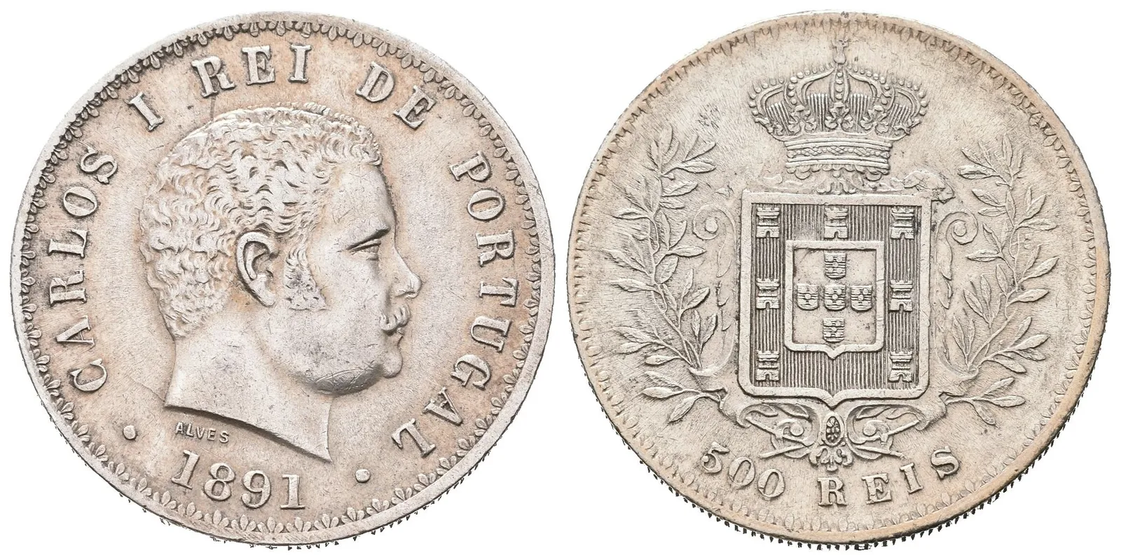 Portugalsko, 500 Reis 1891