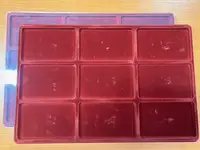 5x Plato potažené sametem s průhledným krytem, 5 kusů - fotografie 8
