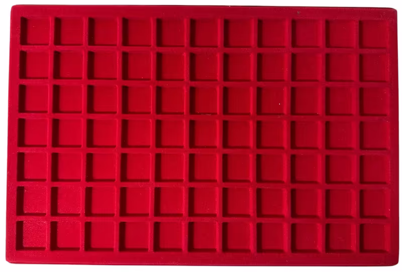 Použité - Plato 24x24 mm - 7 x 11 - Červené
