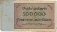 Německo, 500000 Mark 1923, Ro.87c - fotografie 2