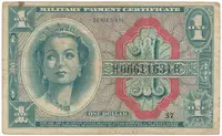 USA, vojenské vydání MPC, 1 Dollar (1964), P.M54