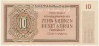 Protektorát Čechy a Morava, 10 Koruna 1942, tisk Neubert, série Nb, perf. 1x SPECIMEN, Hej.37b2.S1 - fotografie 2