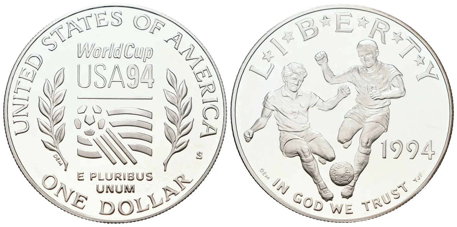 USA, 1 Dollar 1994 - Světový pohár, PROOF