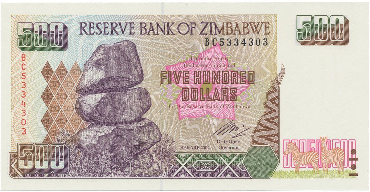 Zimbabwe, 500 Dollars 2004, P.11b