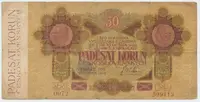 Československo, 50 Koruna 1919, poslední série 0072, Hej.11b
