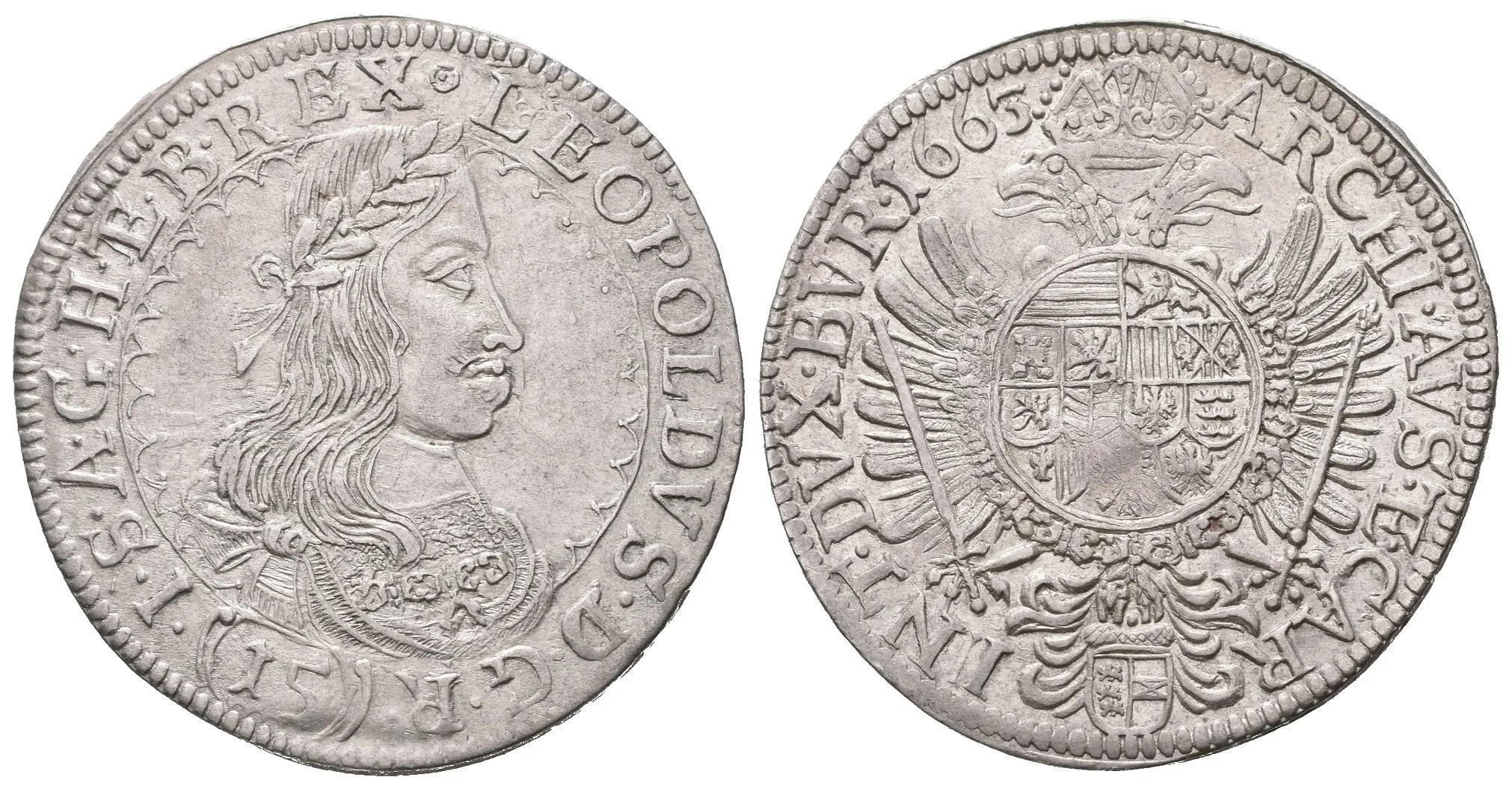 15 Krejcar 1663, St. Veit-Seel, Nech.2537, Höll.63.1.1, — 1