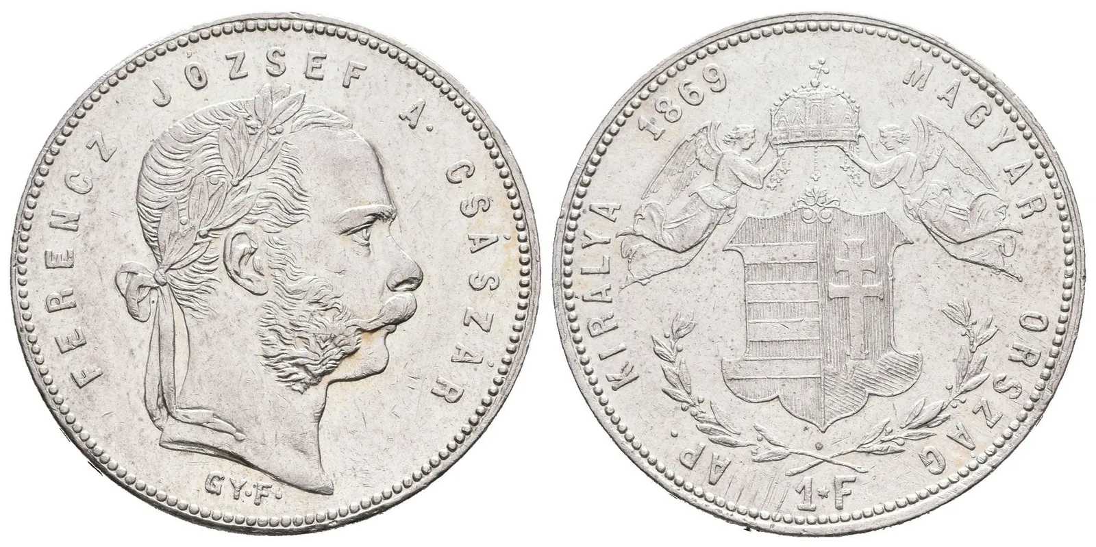 Zlatník 1869 GYF, zbytky lesku, škr. — 1