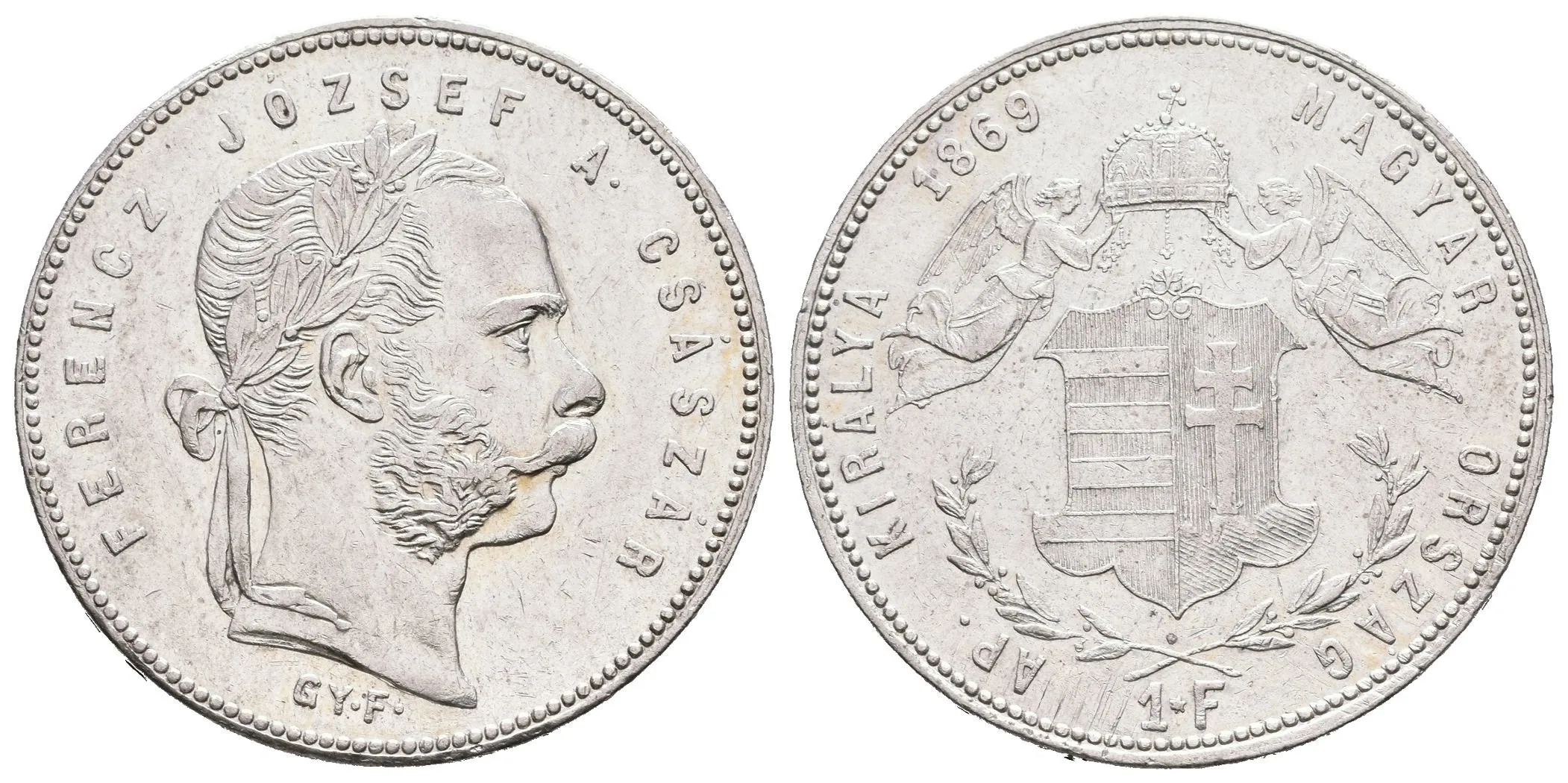 Zlatník 1869 GYF, zbytky lesku, škr. — 1