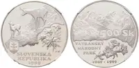 500 Sk 1999 - Tatranský národní park, PROOF, NGC PF 66 ULTRA CAMEO - fotografie 2
