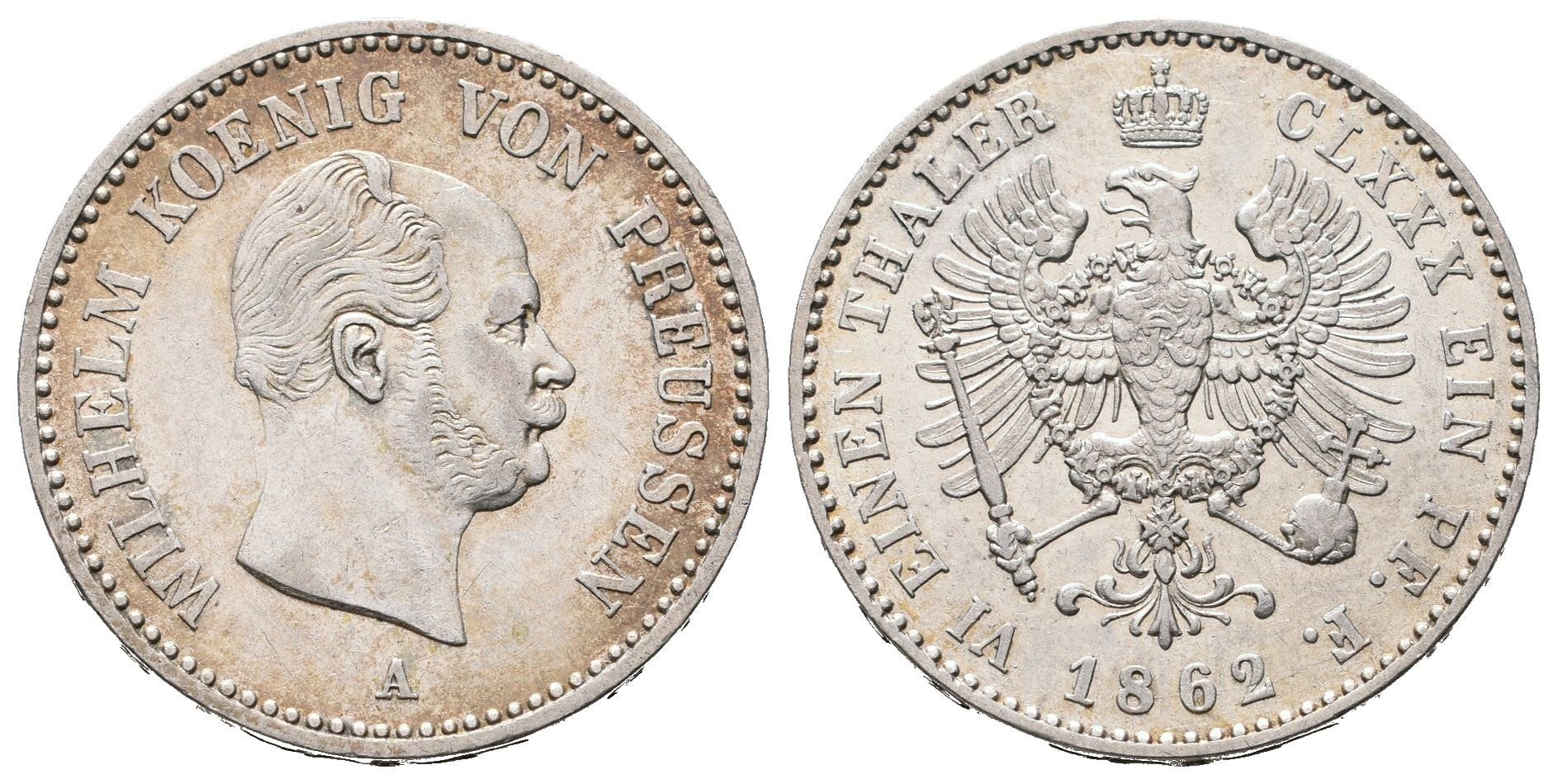Prusko, 1/6 Tolaru 1862 A