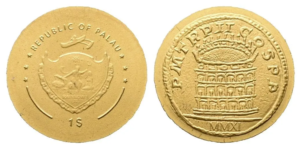 Palau, 1 Dollar 2011 - Koloseum