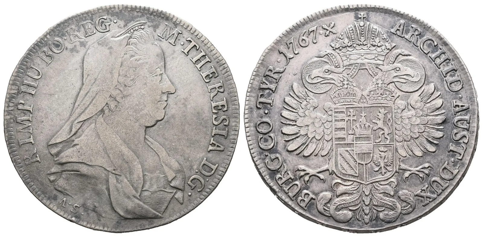 Marie Terezie, 1/2 Tolar 1767 AS