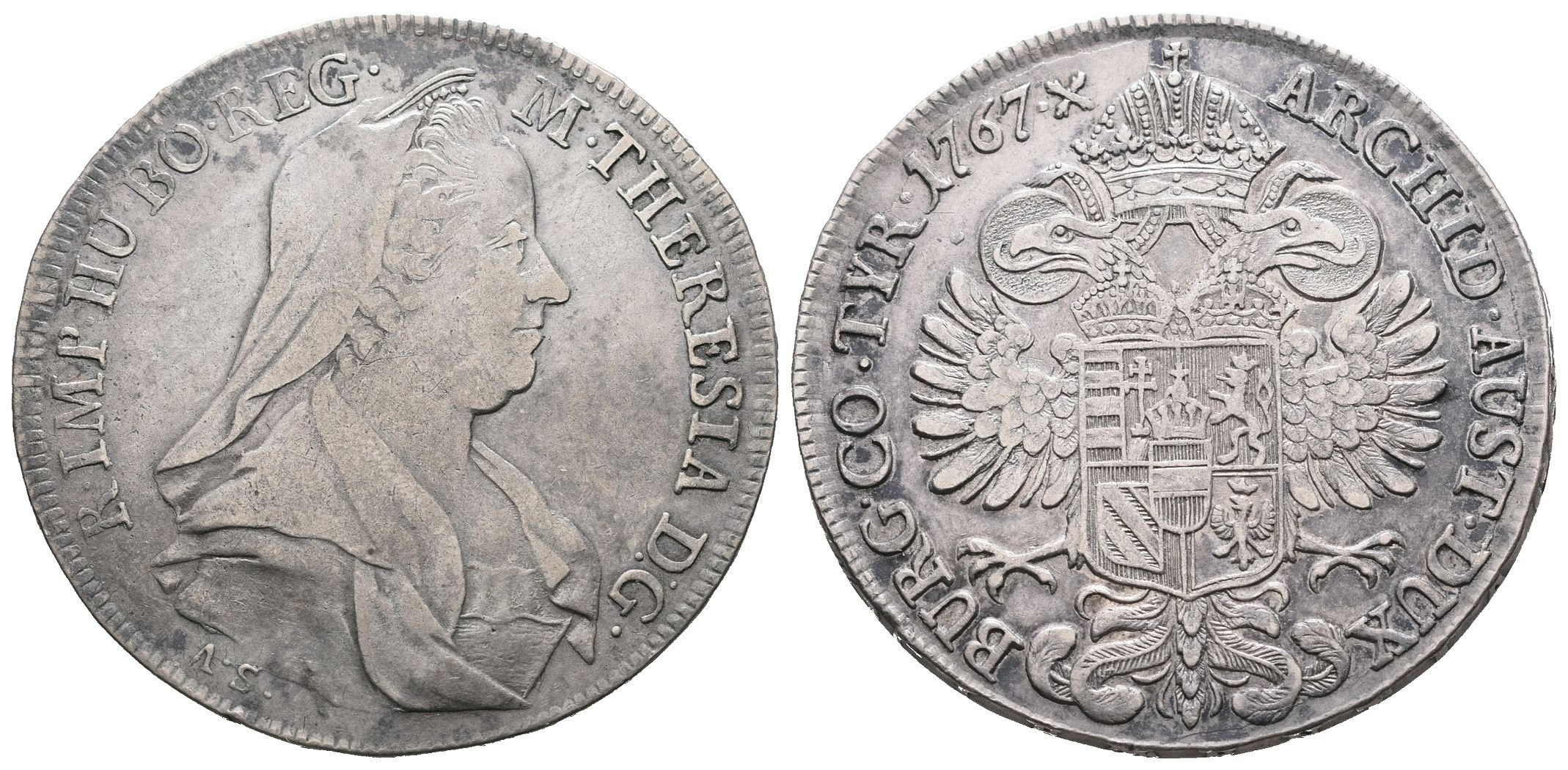 Marie Terezie, 1/2 Tolar 1767 AS