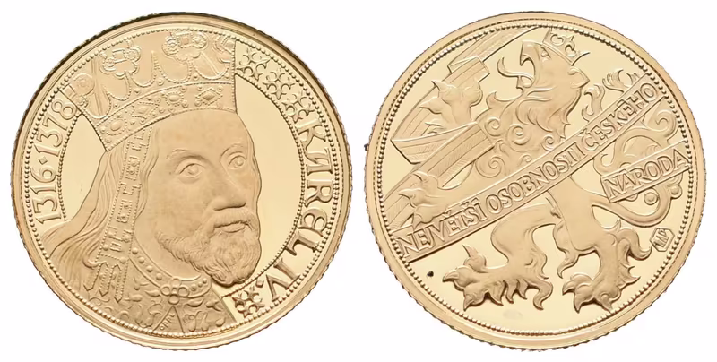 Medaile b.l. - Karel IV. - Největší osobnosti českého národa
