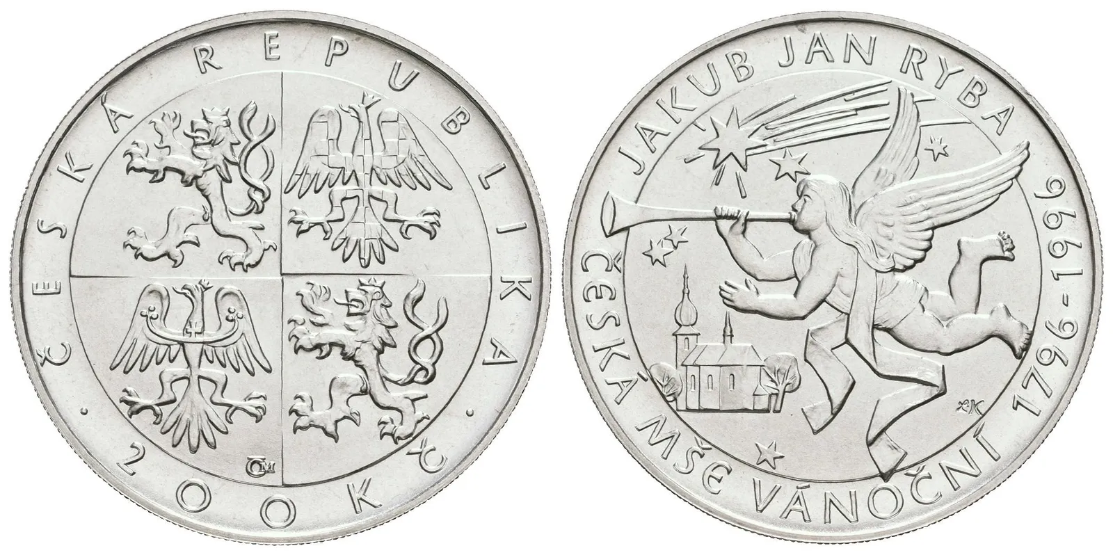 200 Kč 1996 - Jakub Jan Ryba, kapsle, certifikát — 1