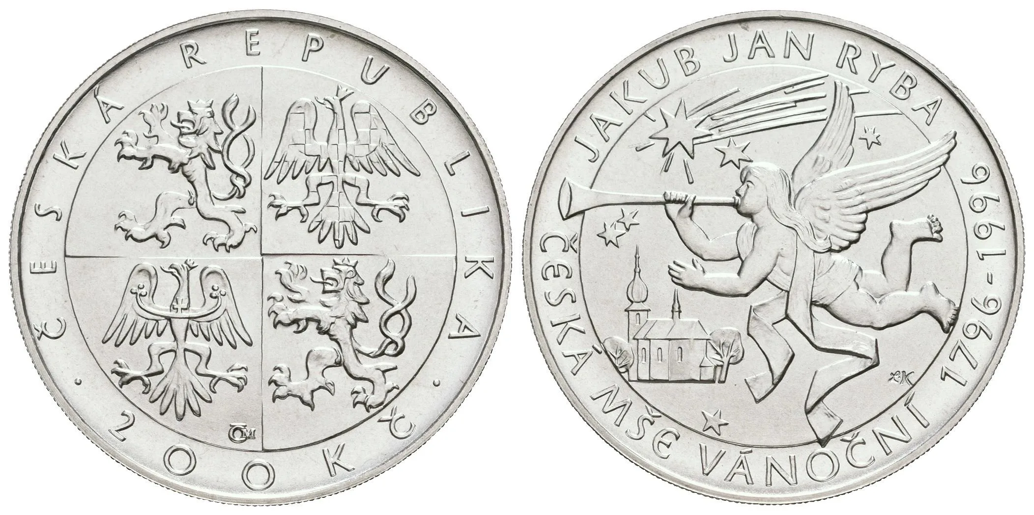 200 Kč 1996 - Jakub Jan Ryba, kapsle, certifikát — 1