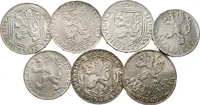 100 Kčs 1948 - 30. výročí ČSR, Univerzita Karlova, 100 Kč 1949 - Hornická práva, Stalin, — 2