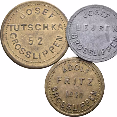 Lipno / Grosslipen - Soubor známek na věrtel chmele. Josef Tuschka,