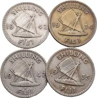 Fiji, Soubor mincí 1 Shilling - fotografie 2