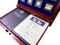 Sada - Nejcennější známky světa v ryzím stříbře - 24 Kusů Ag - Certifikát, Proof, Etue - fotografie 2