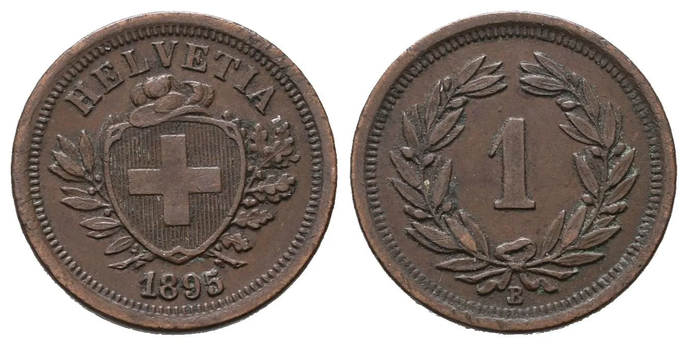 Švýcarsko, Rappen 1895 B
