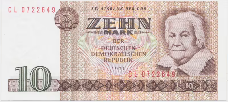 Německo - NDR, 10 DM 1971, II. vydání (1985), Ros.359c
