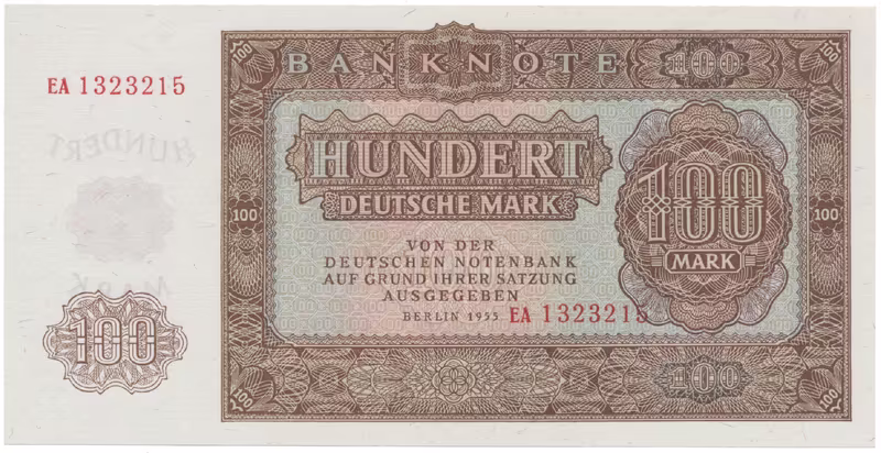 Německo - NDR, 100 DM 1955, Ros.353a
