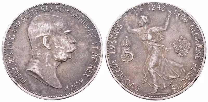5 Koruna 1908 - jubilejní