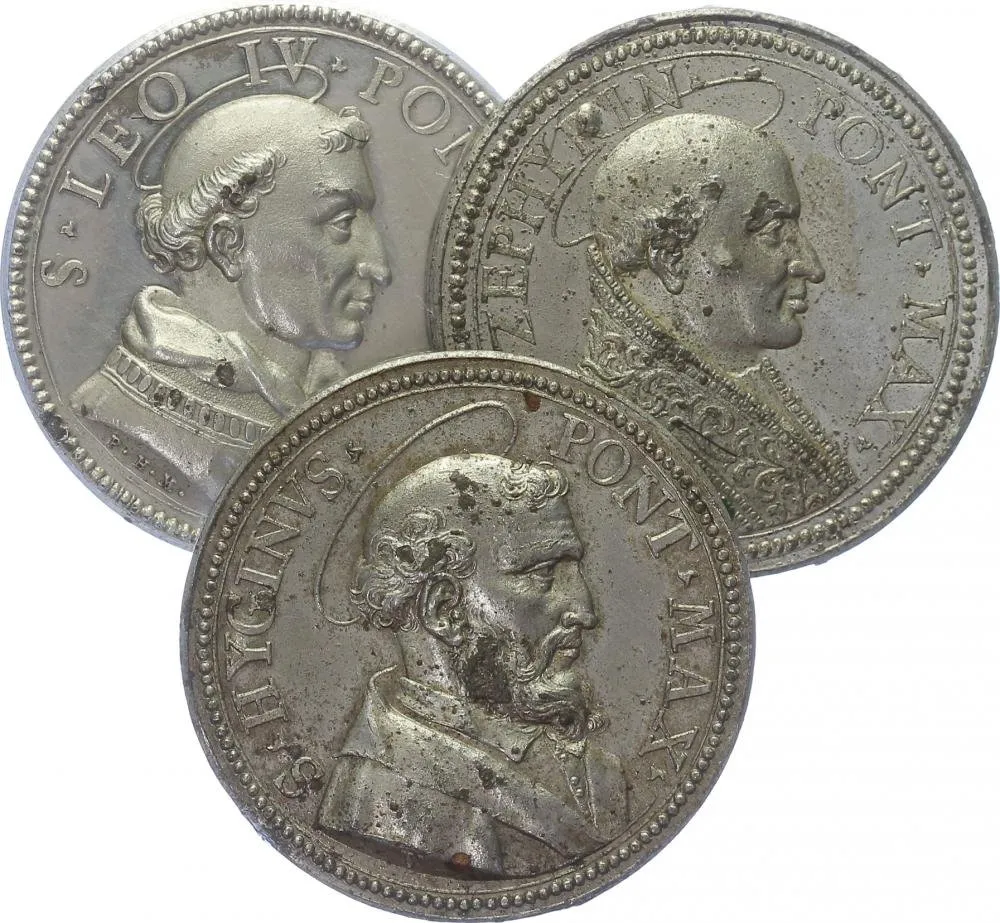 Vatikán - životopisné medaile, cca 18. století — 1