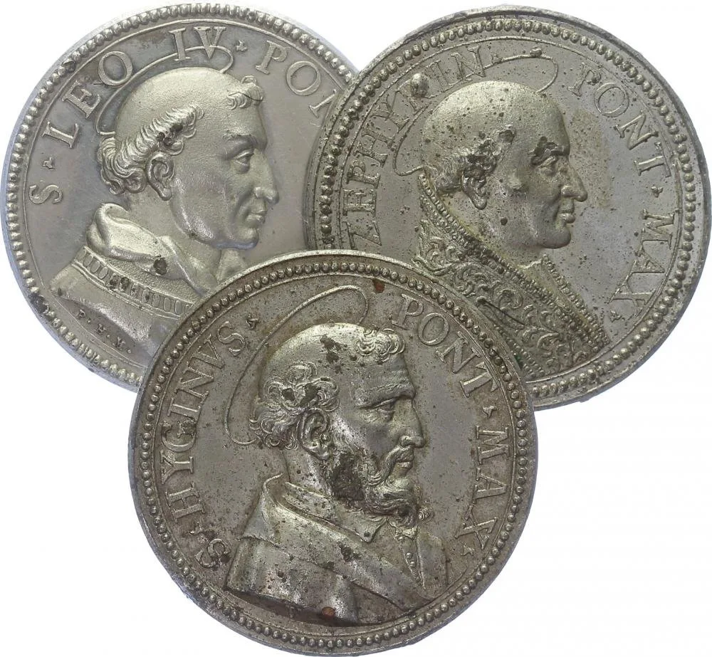 Vatikán - životopisné medaile, cca 18. století — 1