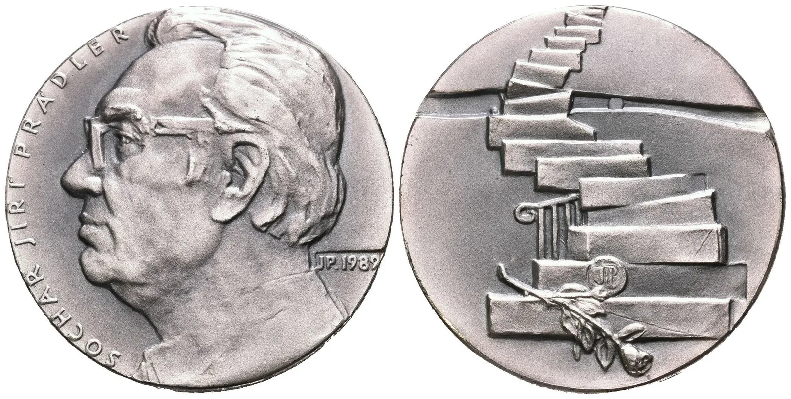 AE Medaile 1989 - K 70. narozeninám. Postř. bronz 41 mm, etue — 1