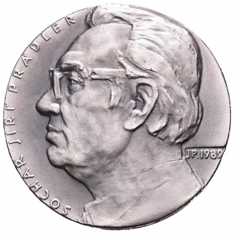 AE Medaile 1989 - K 70. narozeninám. Postř. bronz 41 mm, etue