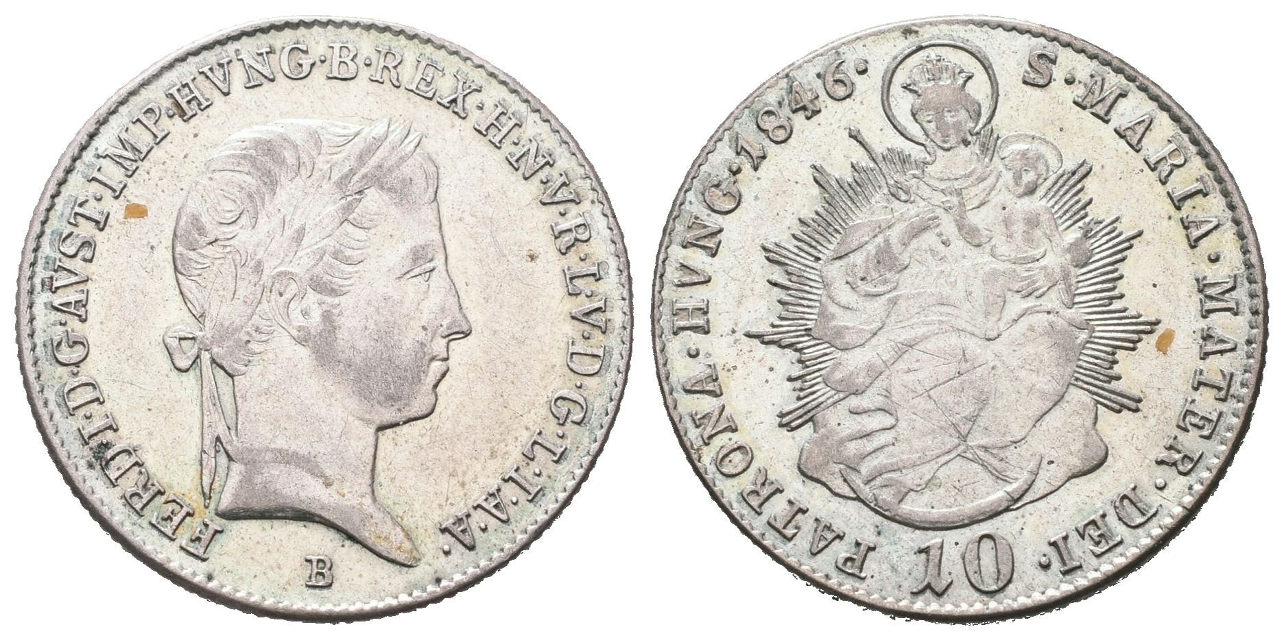Ferdinand V., 10 Krejcar 1846 B, Kremnice