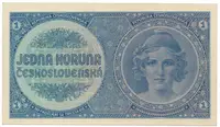 Protektorát Čechy a Morava, 1 Koruna b.d. (1938), bez přetisku, Hej.28c