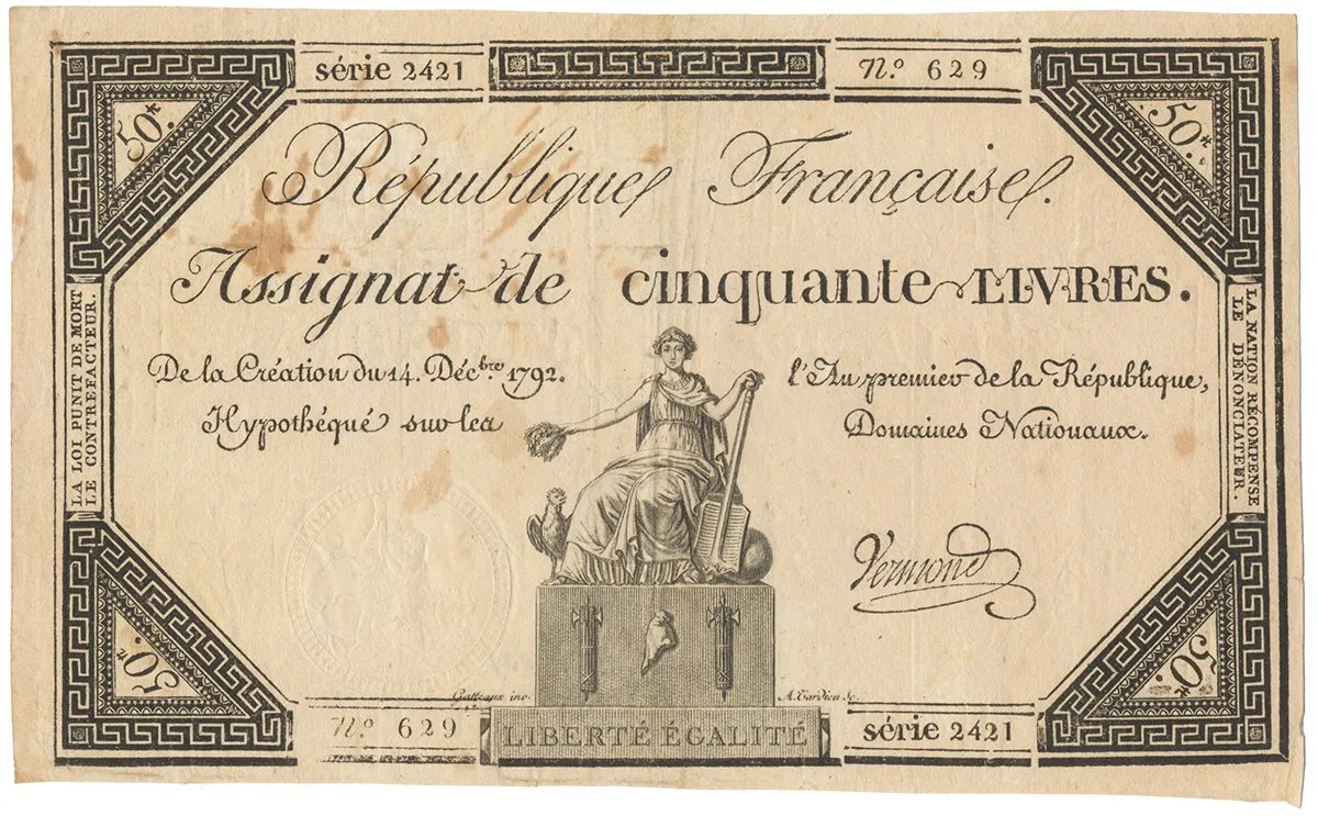 Francie, 50 Livres  14. 12. 1792, P.A72