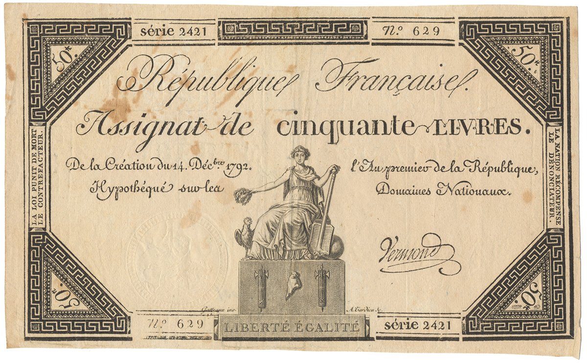 Francie, 50 Livres  14. 12. 1792, P.A72