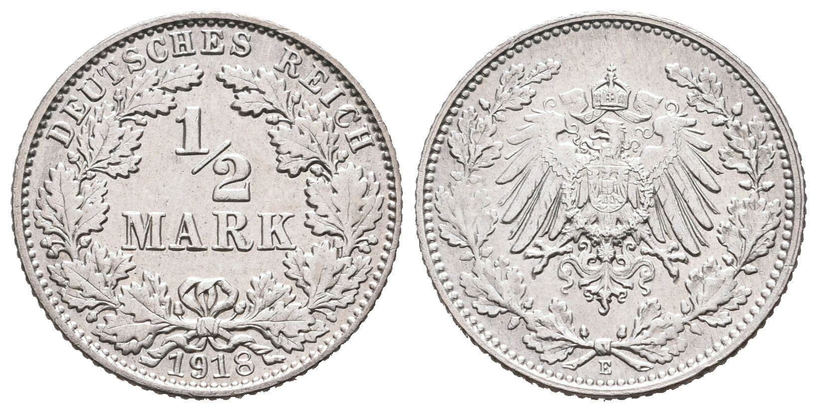 Německé císařství, 1/2 Marka 1918 E
