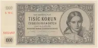 1000 Koruna 1945, II. vydání, série C, Hej.79a