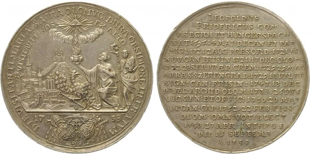 Olomouc - biskupství, Leopold II. Bedřich Egkh, 1758 - 1760 — 1