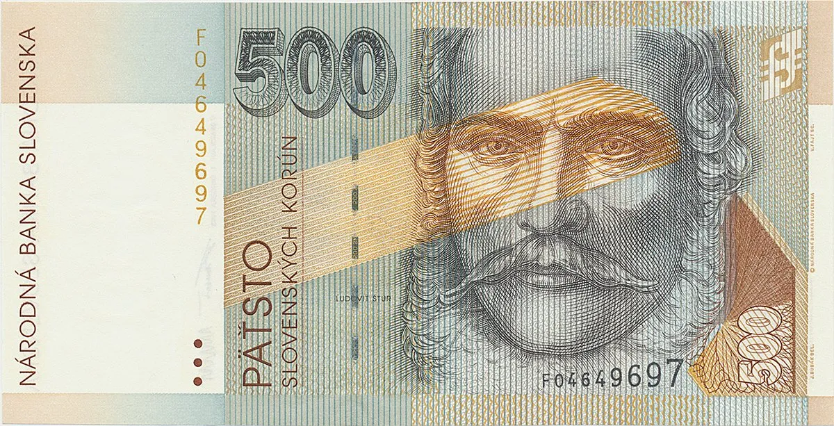 500 Koruna / 1. 10. 1993, série F, Hej.SK10a1    N/UNC