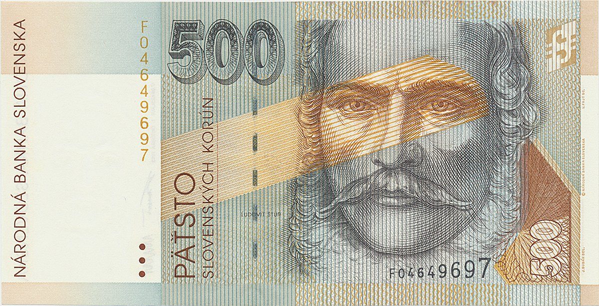 500 Koruna / 1. 10. 1993, série F, Hej.SK10a1    N/UNC